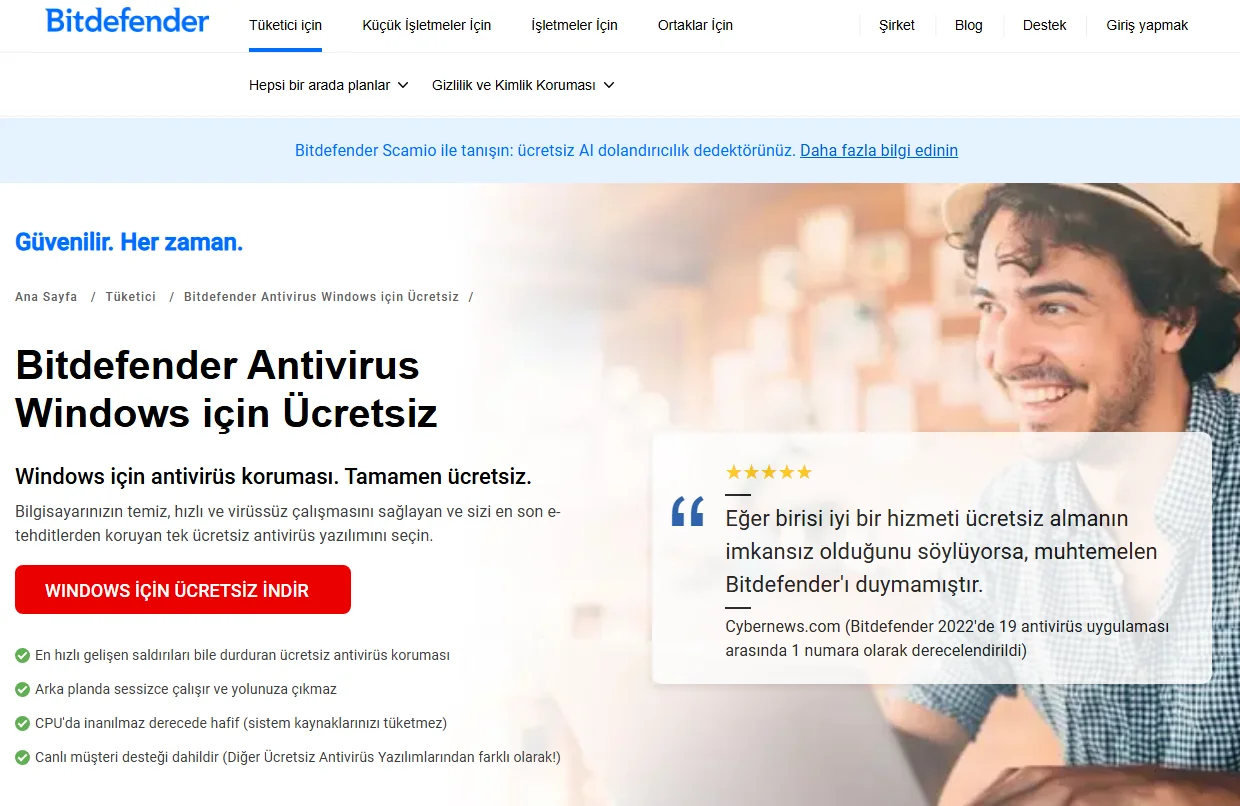 Bitdefender Antivirus Ücretsiz Sürüm