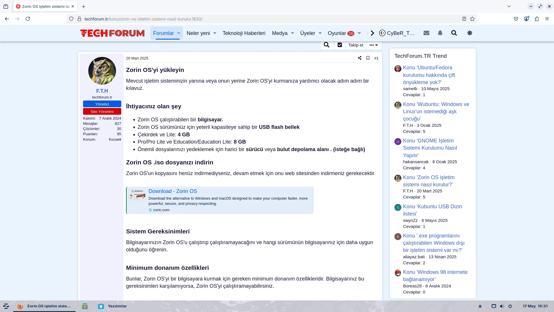 Zorin OS İşletim Sistemi Ekran Görüntüleri 
