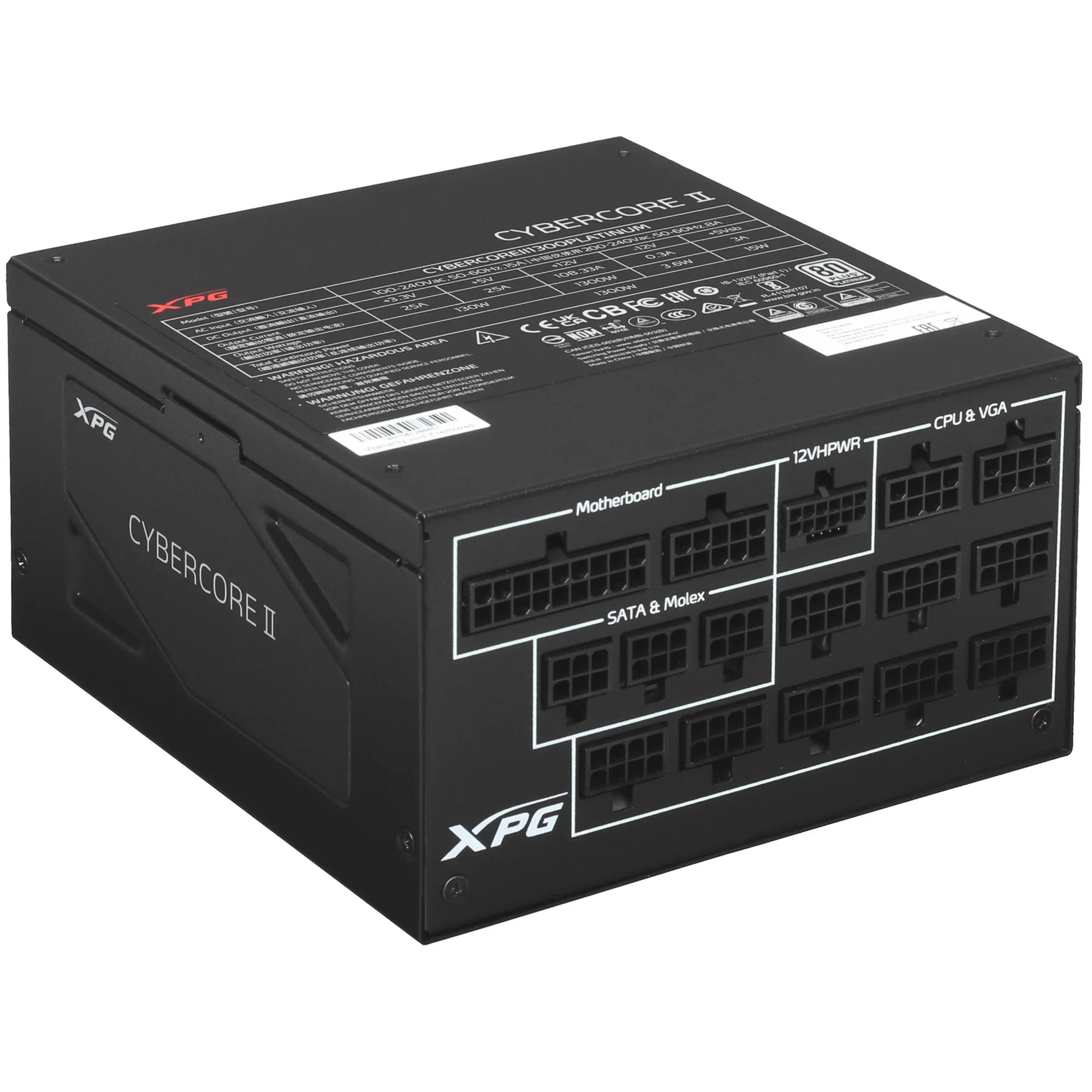 ADATA XPG CYBER CORE II 1300W güç kaynağı.webp