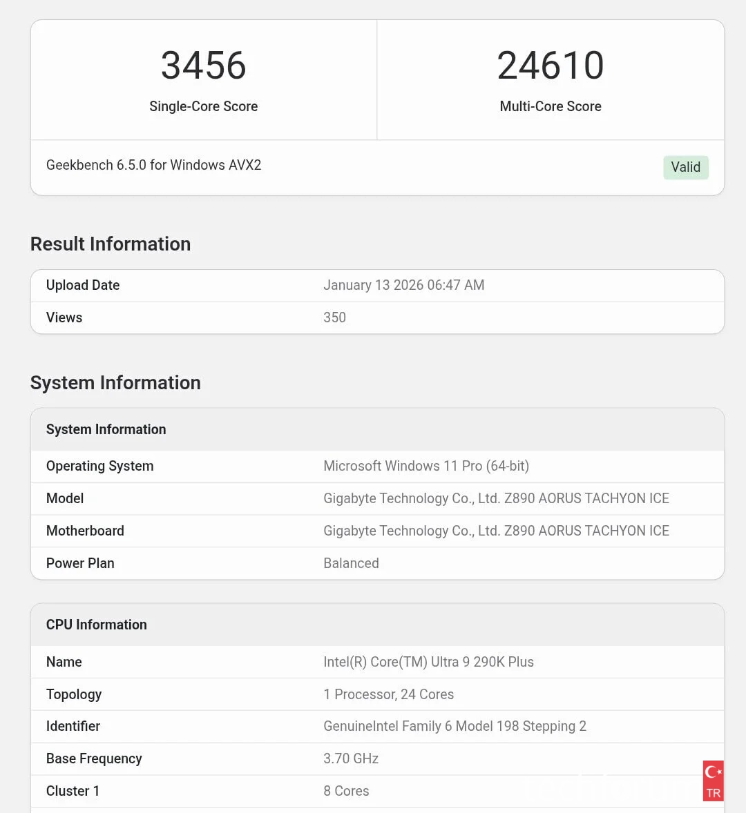 Geekbench sonuçlarında Intel Core Ultra 9 290K Plus işlemci1.webp