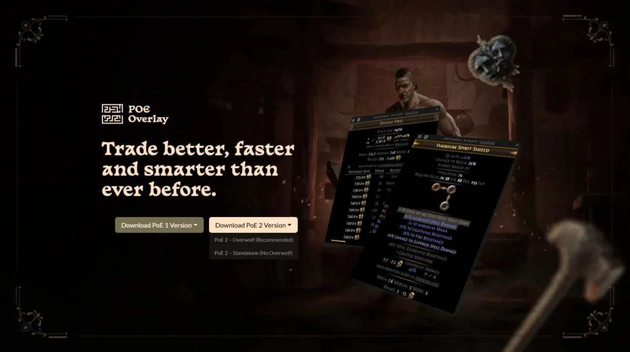 Path of Exile 2 için PoE Overlay güncellendi ve artık Overwolf olmadan da kullanılabilir.webp