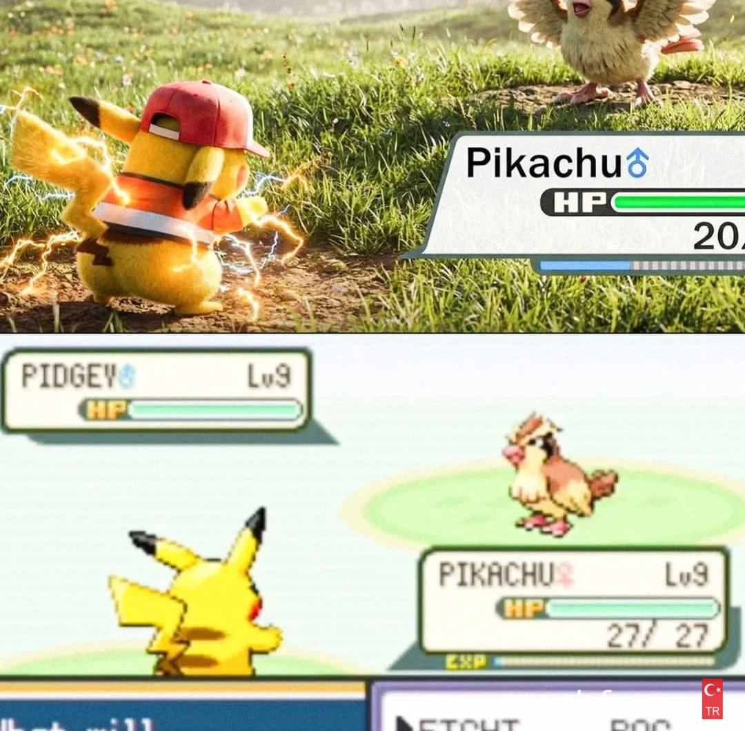 Bir Pokémon hayranı, klasik Pokémon Red ve Blue