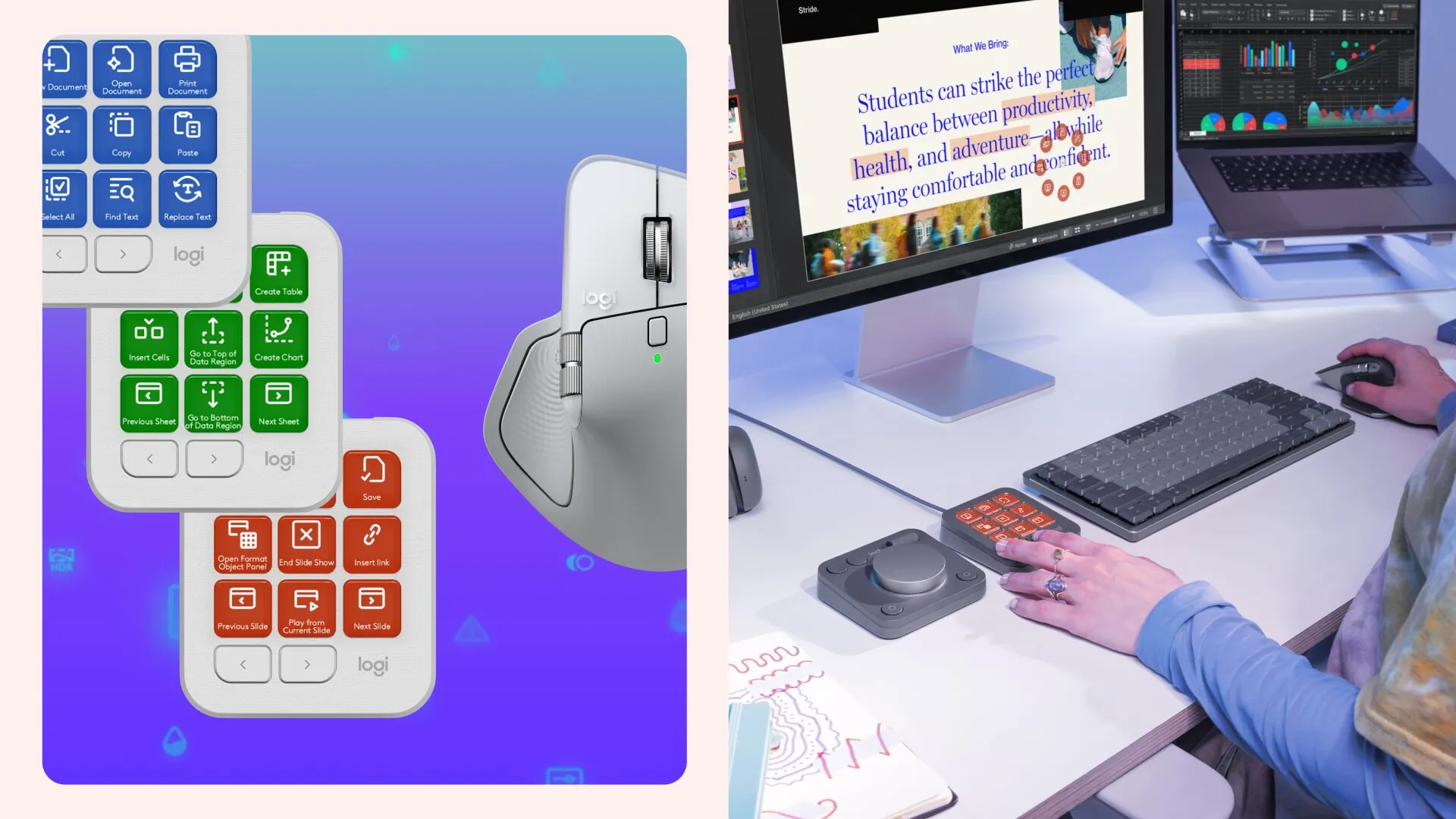 MX Master 4, MX Master 3S, MX Anywhere 3S, MX Keys S, MX Keys Mini ve MX Mechanical modelleri